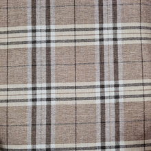 Oxford Brown Tartan Wingback Armchair