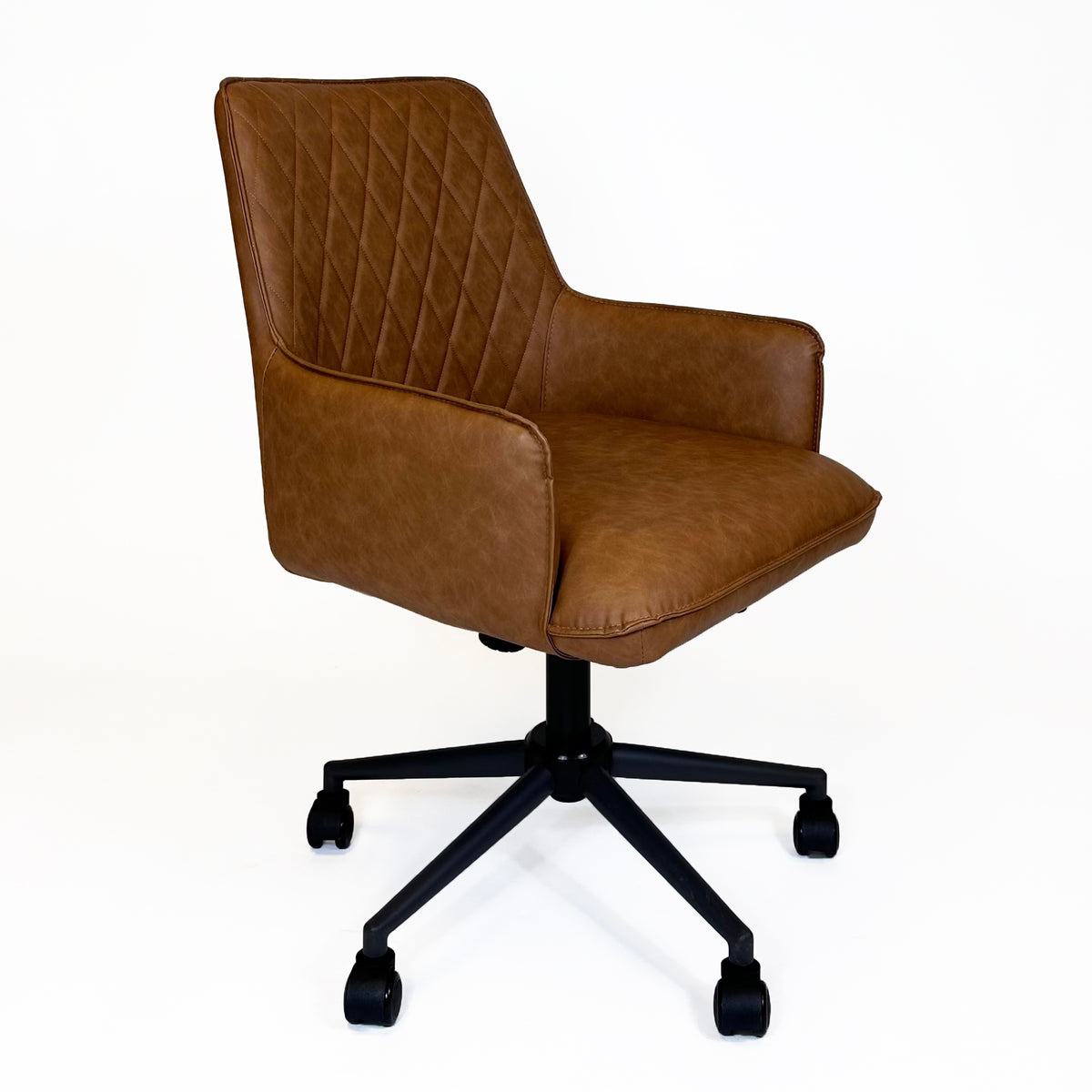 Industrial Diamond Office Chair Tan HomePlus Furniture