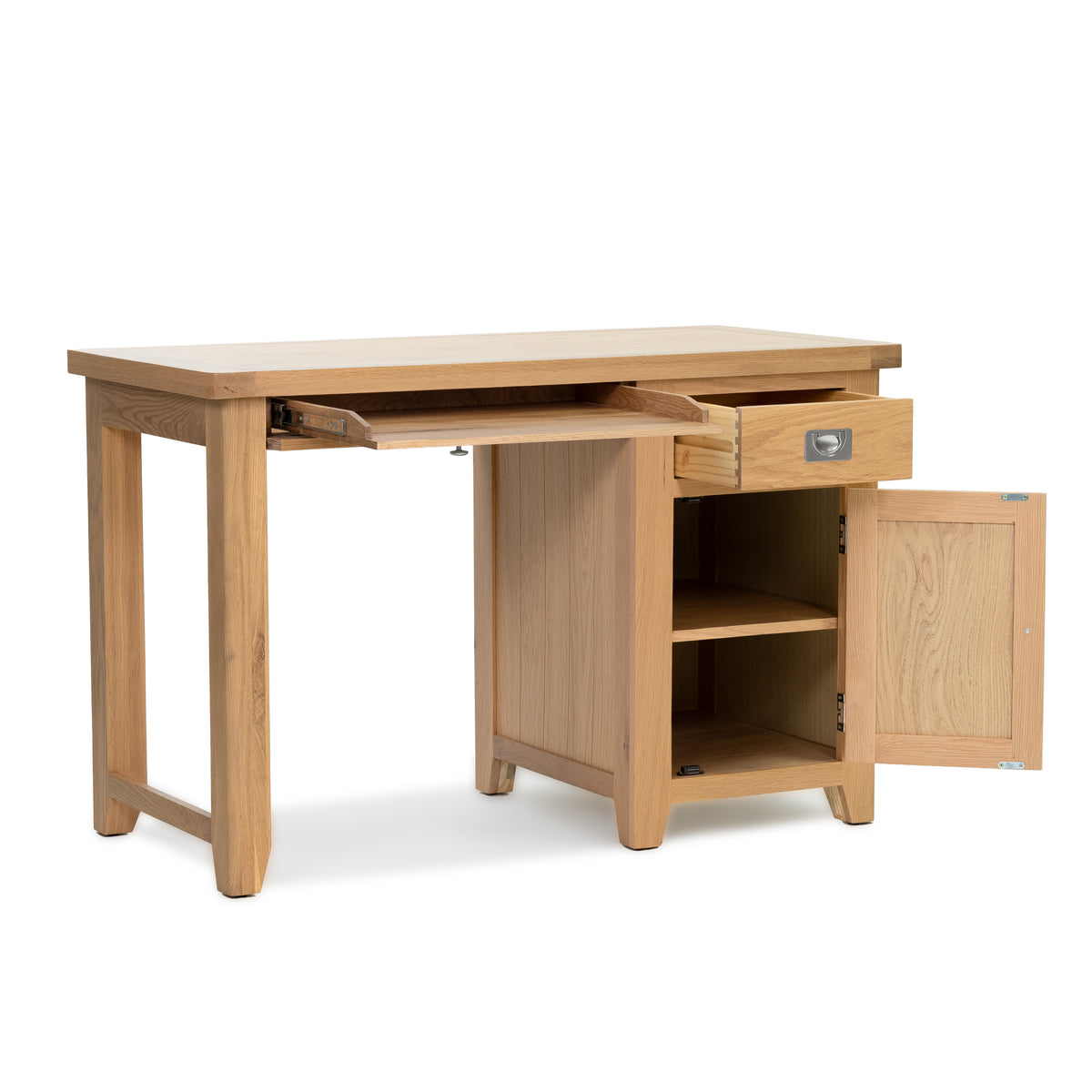 Gloucester Oak Single Pedestal Desk HomePlus Furniture