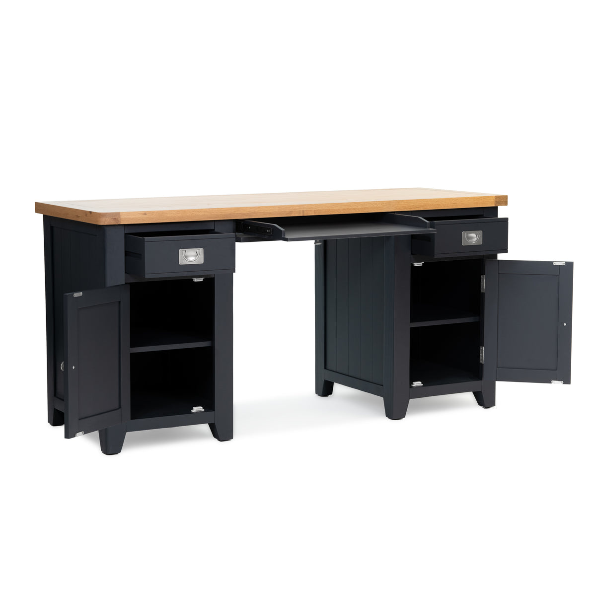 Gloucester Railings Double Pedestal Desk HomePlus Furniture