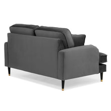 Grange Velvet Charcoal Grey 2 Seater Sofa
