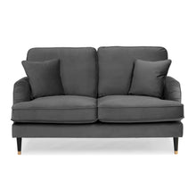 Grange Velvet Charcoal Grey 2 Seater Sofa