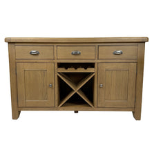 Raithwaite Rustic Oak Large Sideboard Wine Rack