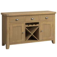 Raithwaite Rustic Oak Large Sideboard Wine Rack