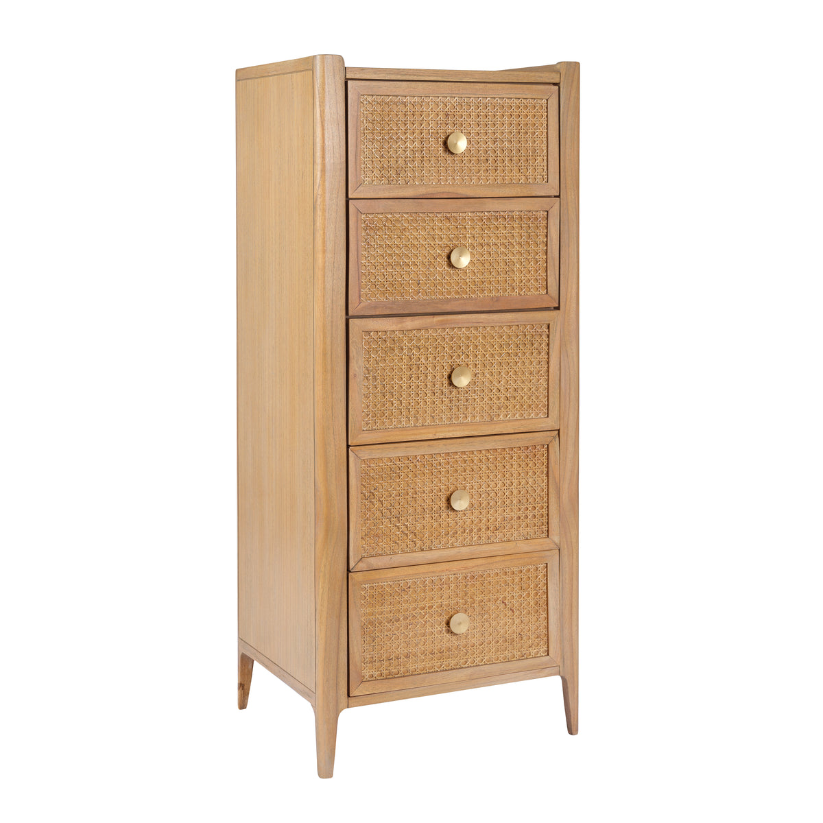 Baker Bali Rattan 5 Drawer Tall Chest HomePlus Furniture