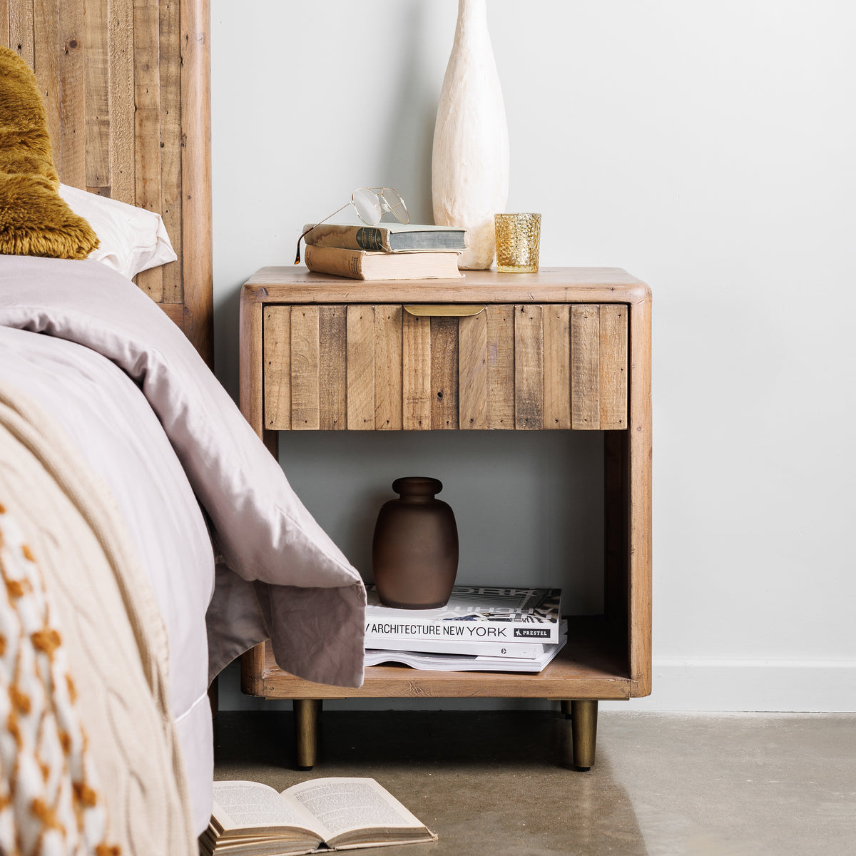 Fairmont 1 Drawer Bedside Table HomePlus Furniture