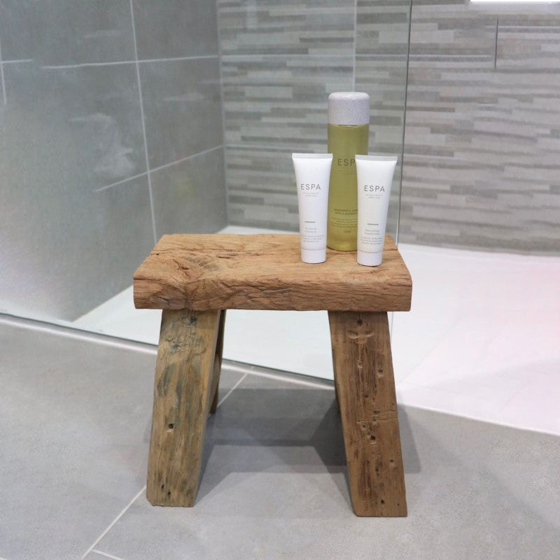 Small rustic deals wooden stool