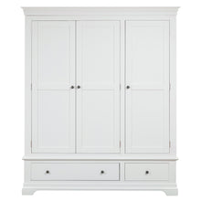 Chantilly Warm White Triple Wardrobe