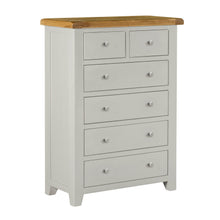 Cambridge Grey Painted Oak 2 Over 4 Chest Of Drawers - HomePlus Furniture