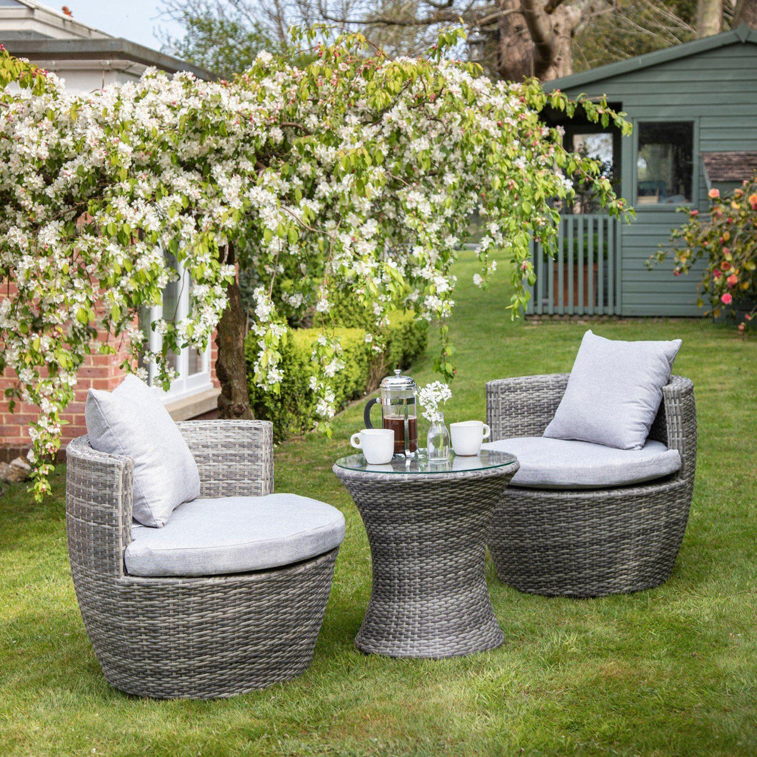 Egg Rattan Bistro Set
