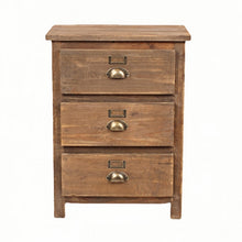 Heritage Natural 3 Drawer Bedside