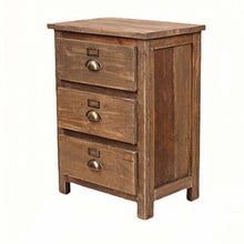 Heritage Natural 3 Drawer Bedside