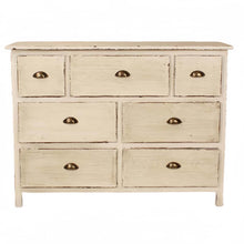 Heritage Distressed White 7 Drawer Chest
