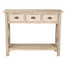 Heritage Distressed White Console Table