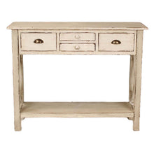 Heritage Distressed White Console Table
