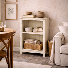 Heritage Distressed White Small Bookcase