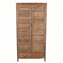 Heritage Natural Two Drawer Tall Cupboard