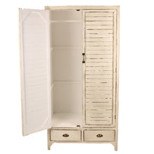 Heritage Distressed White Wardrobe