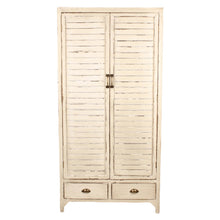 Heritage Distressed White Wardrobe