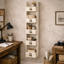 Heritage Distressed White Display Storage Unit