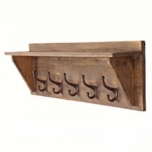 Heritage Natural Cloakroom Shelf and Hooks
