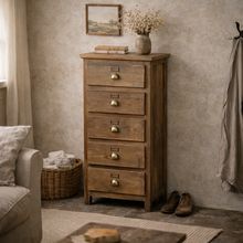 Heritage Natural 5 Drawer Tall Chest