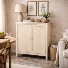 Heritage Distressed White Two Door Cabinet