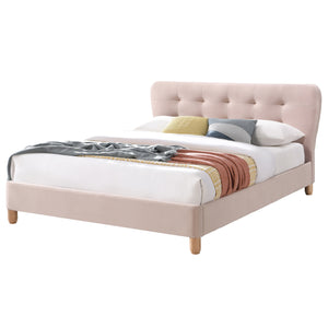 Stockholm 4ft 6' Double Fabric Bed | Blush