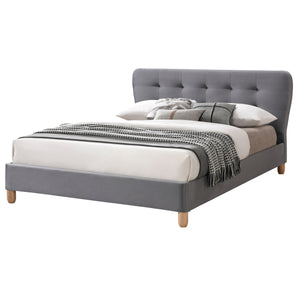 Stockholm 4ft 6' Double Fabric Bed | Charcoal