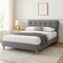 Stockholm 5ft Kingsize Fabric Bed | Charcoal