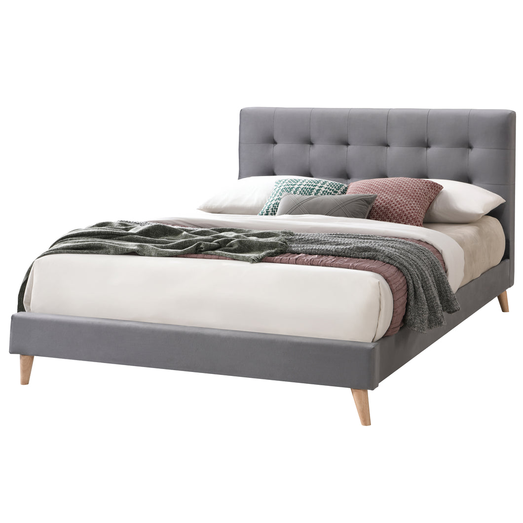 Novara 4ft 6' Double Fabric Bed | Charcoal
