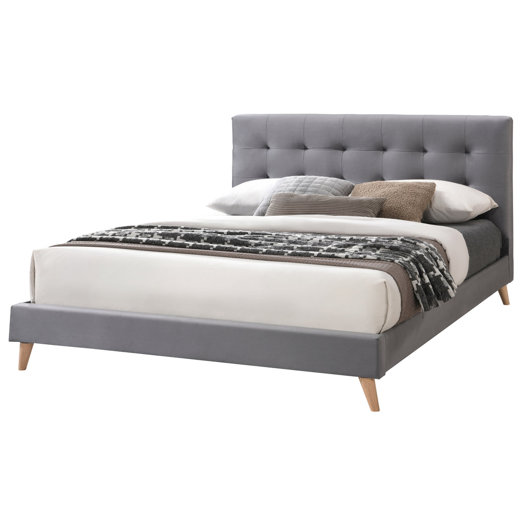 Novara 5ft Kingsize Fabric Bed | Charcoal