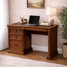 Oxford Antique Pine Small Single Pedestal Desk
