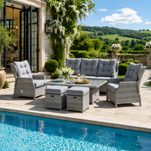 Archie Garden 6 Piece Reclining Sofa Dining Set Waterproof Cover
