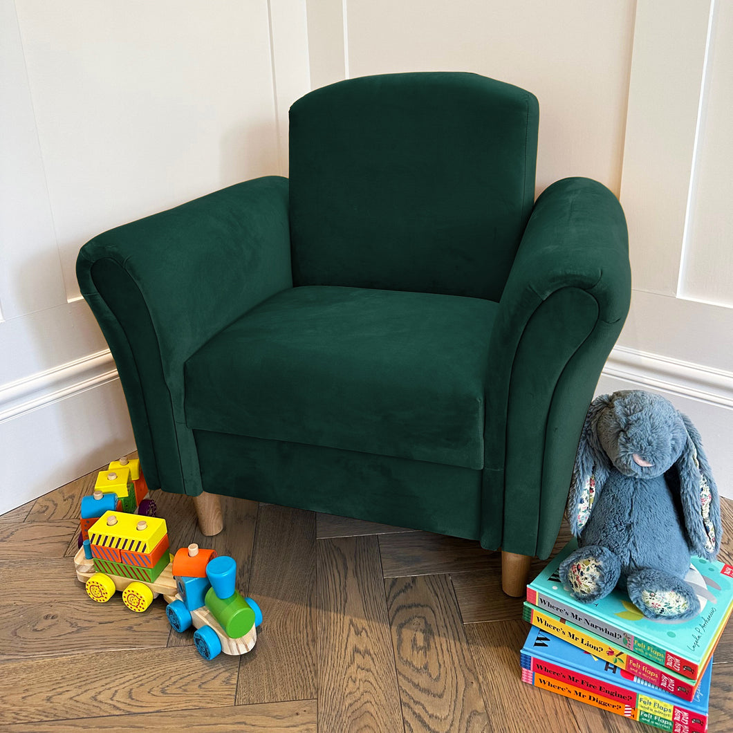 Augustus Emerald Green Kids Accent Chair