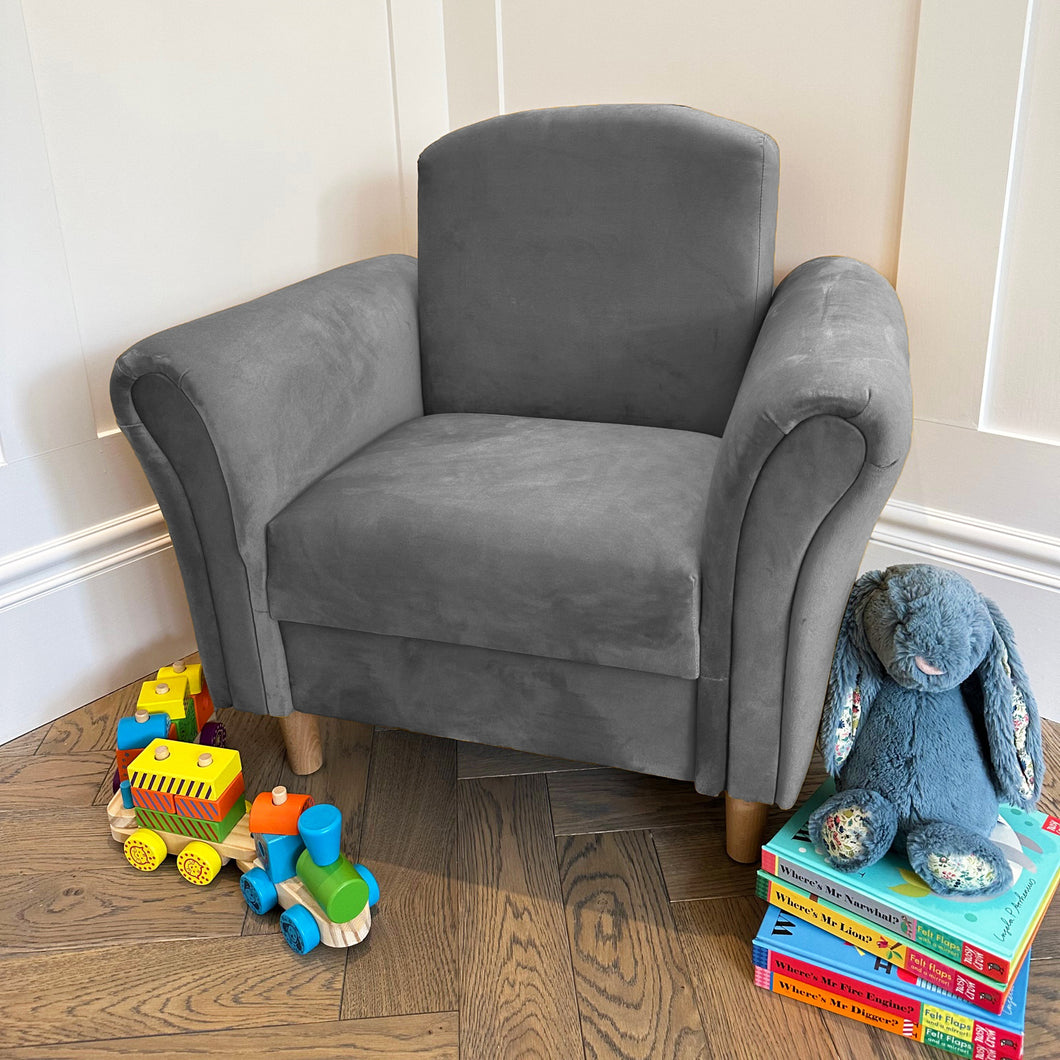 Augustus Charcoal Kids Accent Chair