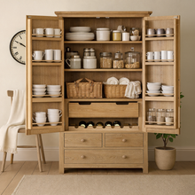 Bath Whitewash Oak Double Larder