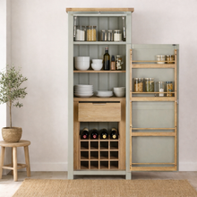 Burford Sage Green Painted Oak Pantry Unit
