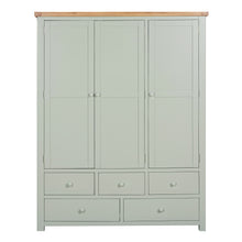 Burford Sage Green Painted Oak Triple Larder Unit