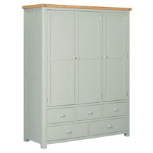 Burford Sage Green Painted Oak Triple Larder Unit