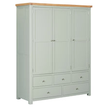 Burford Sage Green Painted Oak Triple Larder Unit