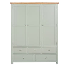 Burford Sage Green Painted Oak Triple Larder Unit