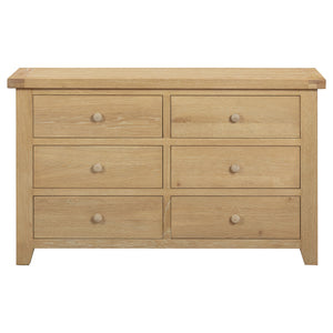 Bath Whitewash Oak 6 Drawer Chest