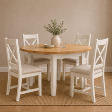 Gloucester Stone Round Extending Dining Table (1.1 m-1.5 m)