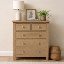 Bath Whitewash Oak 2 Over 3 Chest Of Drawers