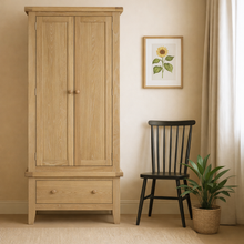 Bath Whitewash Oak Double Wardrobe