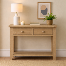 Bath Whitewash Oak Console Table