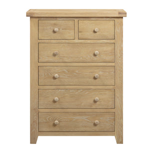 Bath Whitewash Oak 2 Over 4 Chest of Drawers