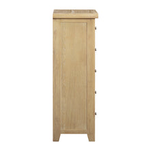Bath Whitewash Oak Tall 5 Drawer Chest