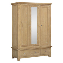 Bath Whitewash Oak Triple Wardrobe